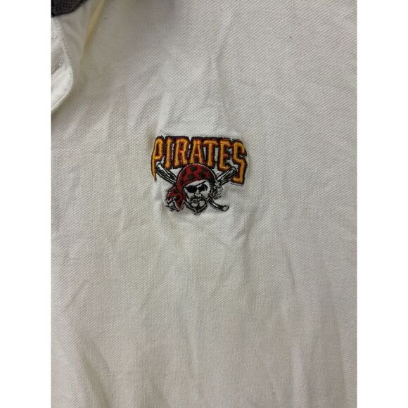 Mens Vintage Pro Edge Polo Shirt XL 90s Pittsburgh Pirates MLB - Picture 2 of 7